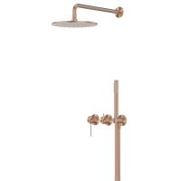 Душевая система ABBER Emotion 316 AF8819BRG скрытого монтажа без излива, брашированное розовое золото