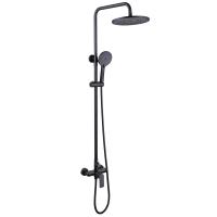 Душевая стойка ABBER Weiss Insel AF8020BL без излива, черная матовая