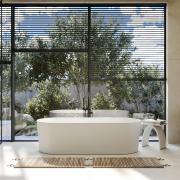 Ванна из искусственного камня ABBER Stein AS9614 белая матовая