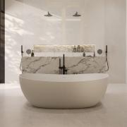 Ванна из искусственного камня ABBER Stein AS9615 белая матовая