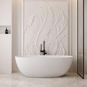 Ванна из искусственного камня ABBER Stein AS9624-1.6 белая матовая