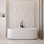 Ванна из искусственного камня ABBER Stein AS9607 белая матовая