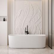 Ванна из искусственного камня ABBER Stein AS9630 белая матовая