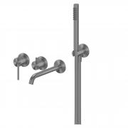 Смеситель ABBER Wasser Kreis 316 AF8130BGG для ванны скрытого монтажа, брашированная оружейная сталь