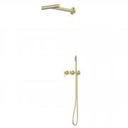 Душевая система ABBER Perfekte 316 AF8A18BG скрытого монтажа без излива, брашированное светлое золото