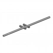 Полотенцедержатель двойной ABBER Osten 316 AA1855BGG брашированная оружейная сталь