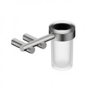 Стакан для зубных щеток с держателем ABBER Osten 316 AA1860BST брашированная сталь