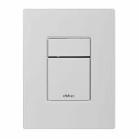 Кнопка смыва ABBER AC0123MW пневматическая, белая матовая