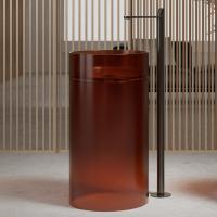 Раковина отдельностоящая прозрачная ABBER Kristall AT2708Opal коричневая