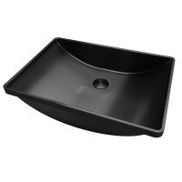 Раковина встраиваемая сверху ABBER Wasser Kreis AF2404MB черная матовая