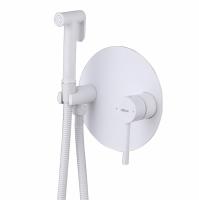 Смеситель ABBER Emotion AF8826W с гигиеническим душем, белый матовый