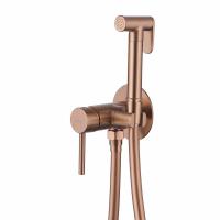 Смеситель ABBER Wasser Kreis AF8125MRG с гигиеническим душем, розовое золото матовое