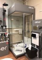 Стенд ABBER для угла 100, дверь 100 и шторка 80