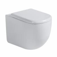 Унитаз ABBER Bequem AC1135T приставной белый, безободковый, смыв торнадо