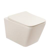 Унитаз ABBER Rechteck AC1201MBE подвесной светло-бежевый матовый, безободковый